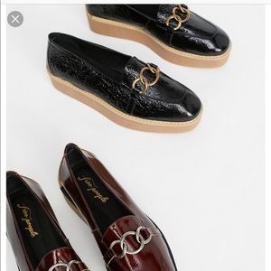 Free People Brooklyn Flatform Loafer Black 8